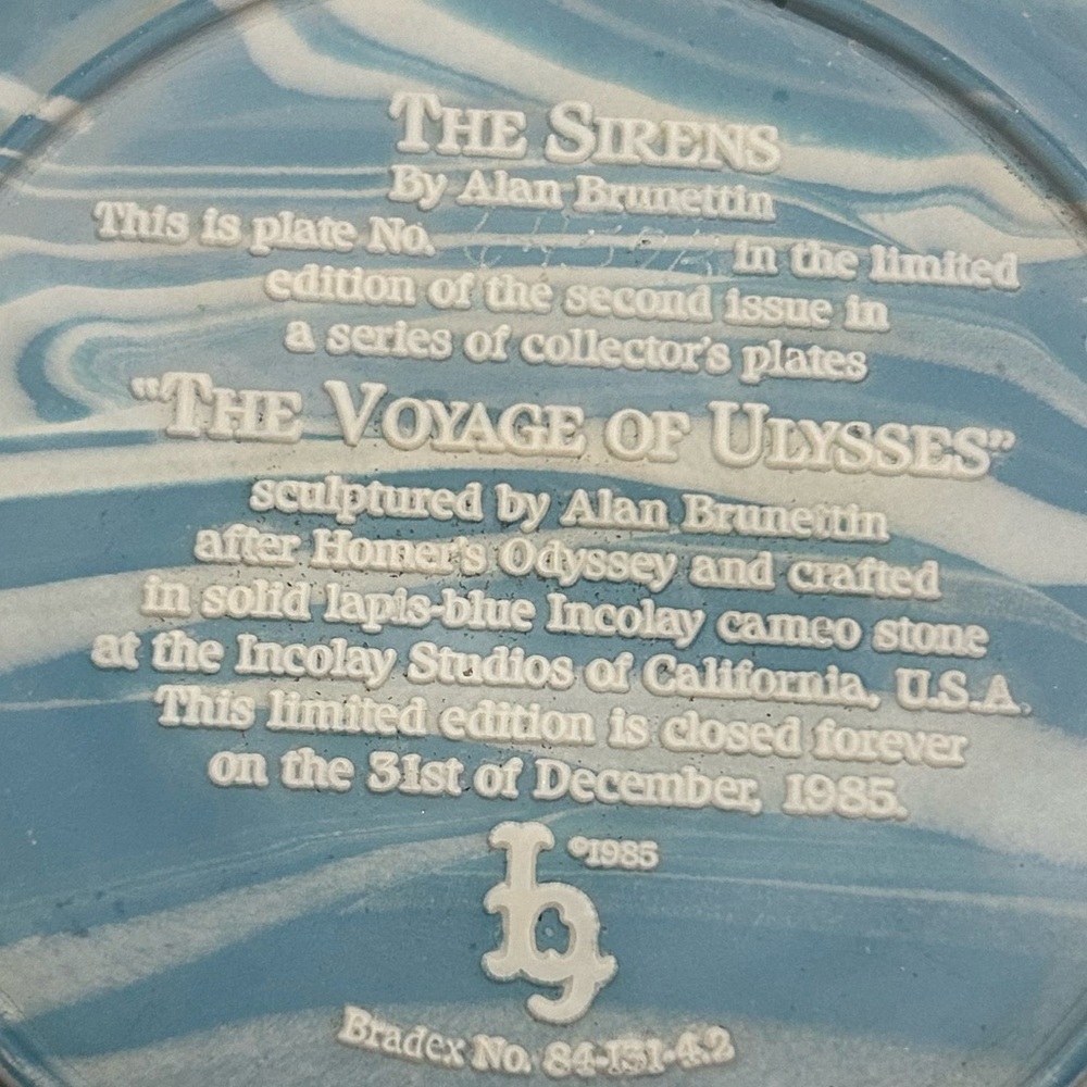 The Sirens by Alan Brunettin Plate - Picture 3 of 3